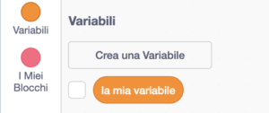 Scratch - pulsante creazione variabile