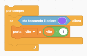 Scratch - condizione per decremento variabile