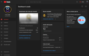 Dashboard YouTube Studio