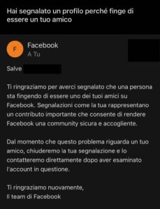 Facebook - furto d'identità