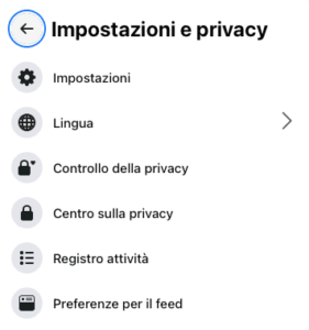 Facebook - impostazioni privacy