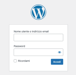 Accesso a WordPress