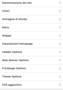 WordPress - cambio aspetto