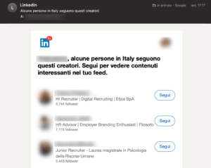 pubblicità Linkedin